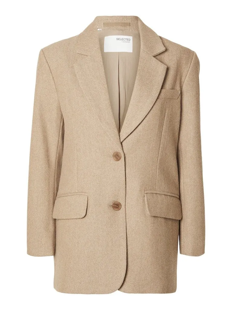 Selected Femme Britt - Oversize uldblazer