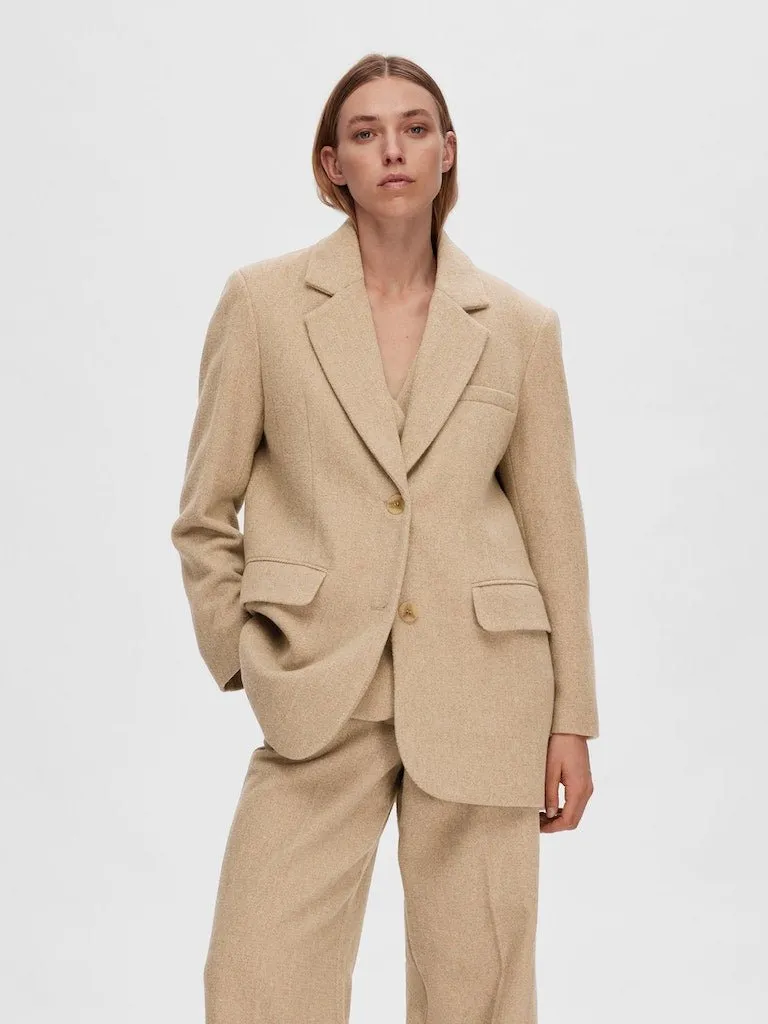 Selected Femme Britt - Oversize uldblazer