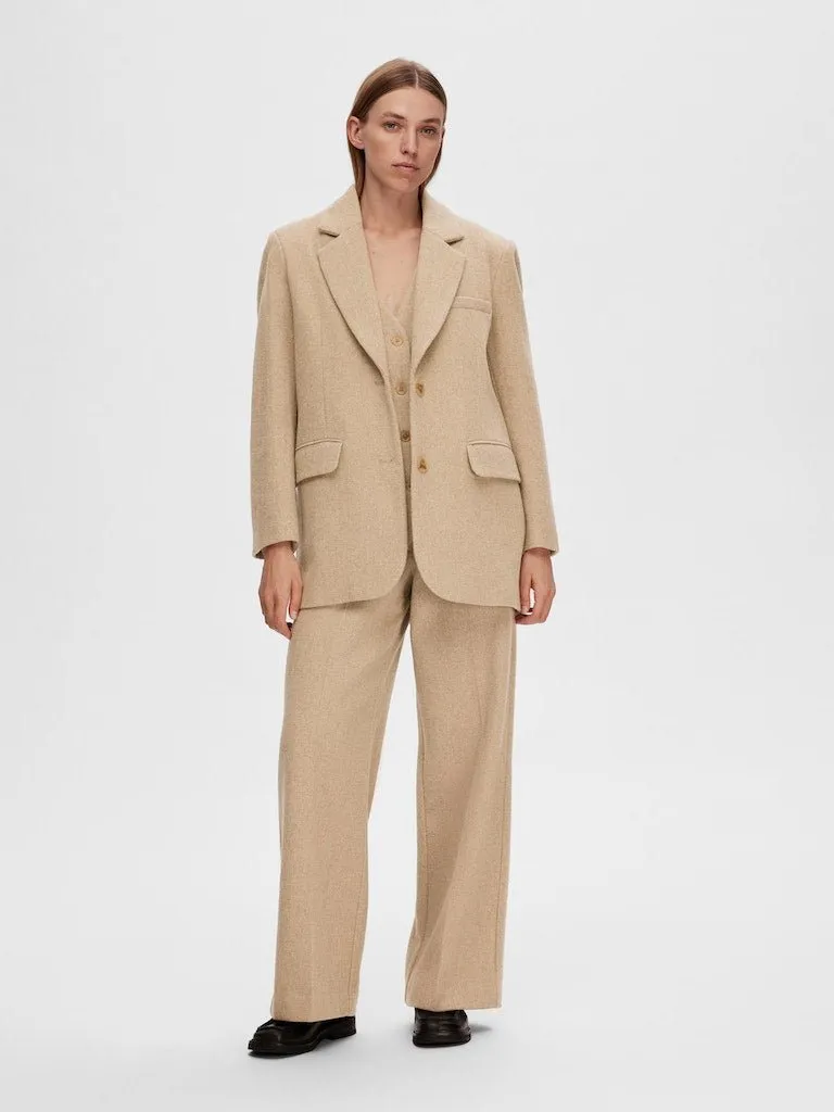 Selected Femme Britt - Oversize uldblazer