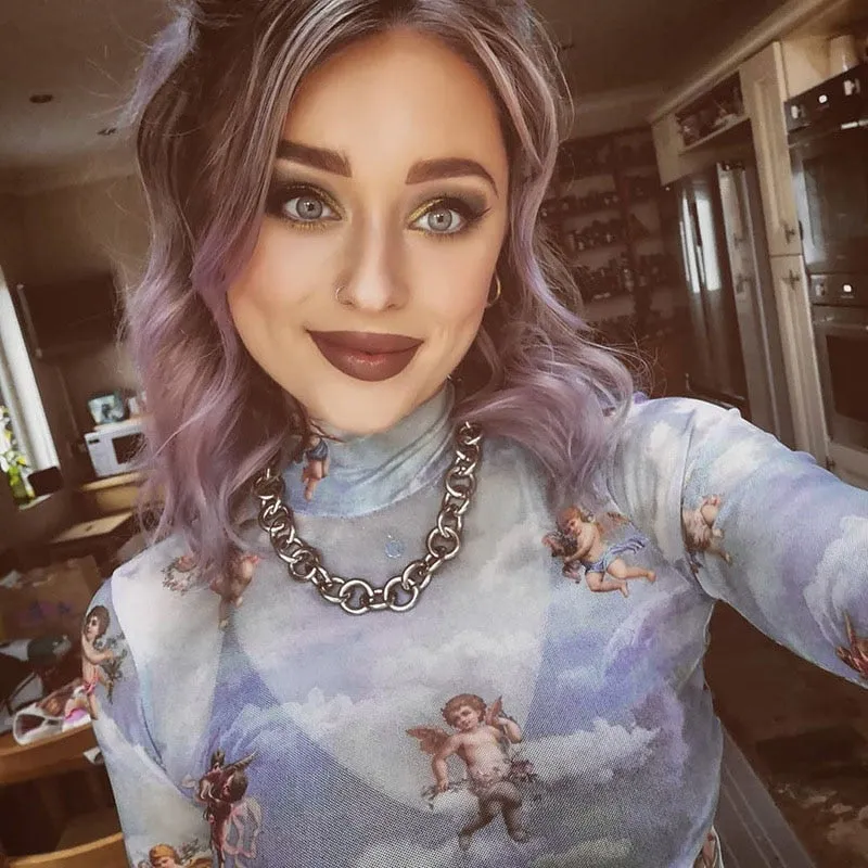 Sexy Women Transparent Angel Mesh Tops