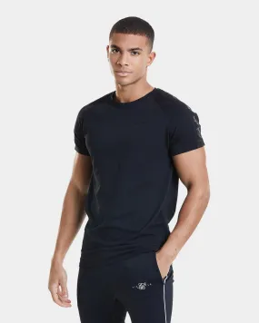 Sik Silk Opulent Raglan Taped T-Shirt Black