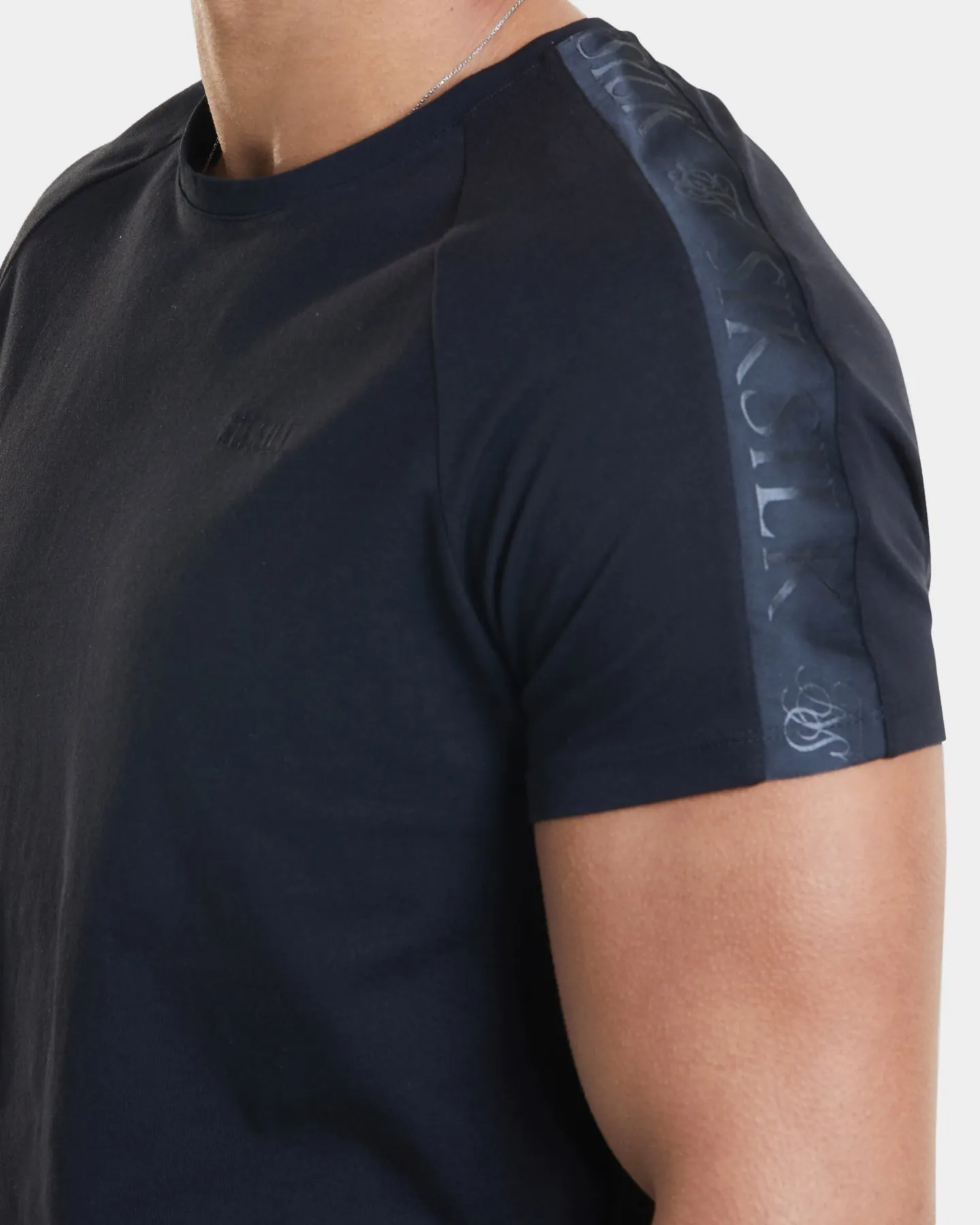 Sik Silk Opulent Raglan Taped T-Shirt Black