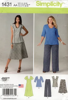 Simplicity 1431 Womens Capsule Wardrobe Sewing Pattern Size 10 - 18 UNCUT Factory Folded