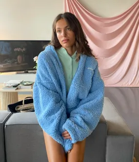 Sky Snow-Bunny Zip Hood