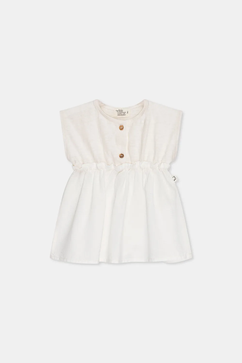 Slub sleeveless baby dress