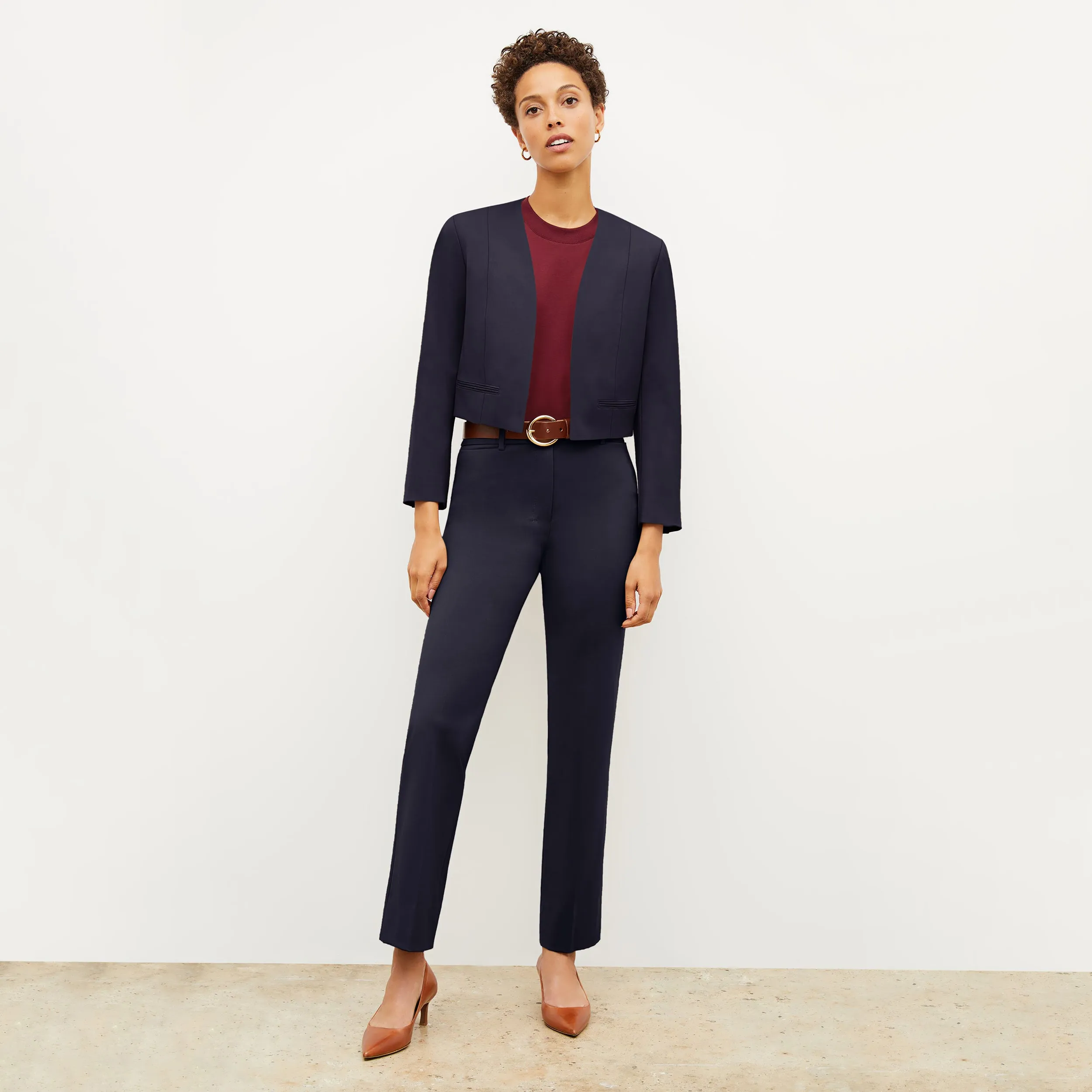 Smith Straight Trouser - Washable Wool Twill :: Dark Navy