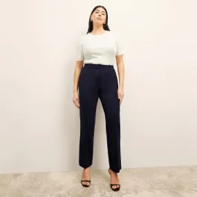 Smith Straight Trouser - Washable Wool Twill :: Dark Navy