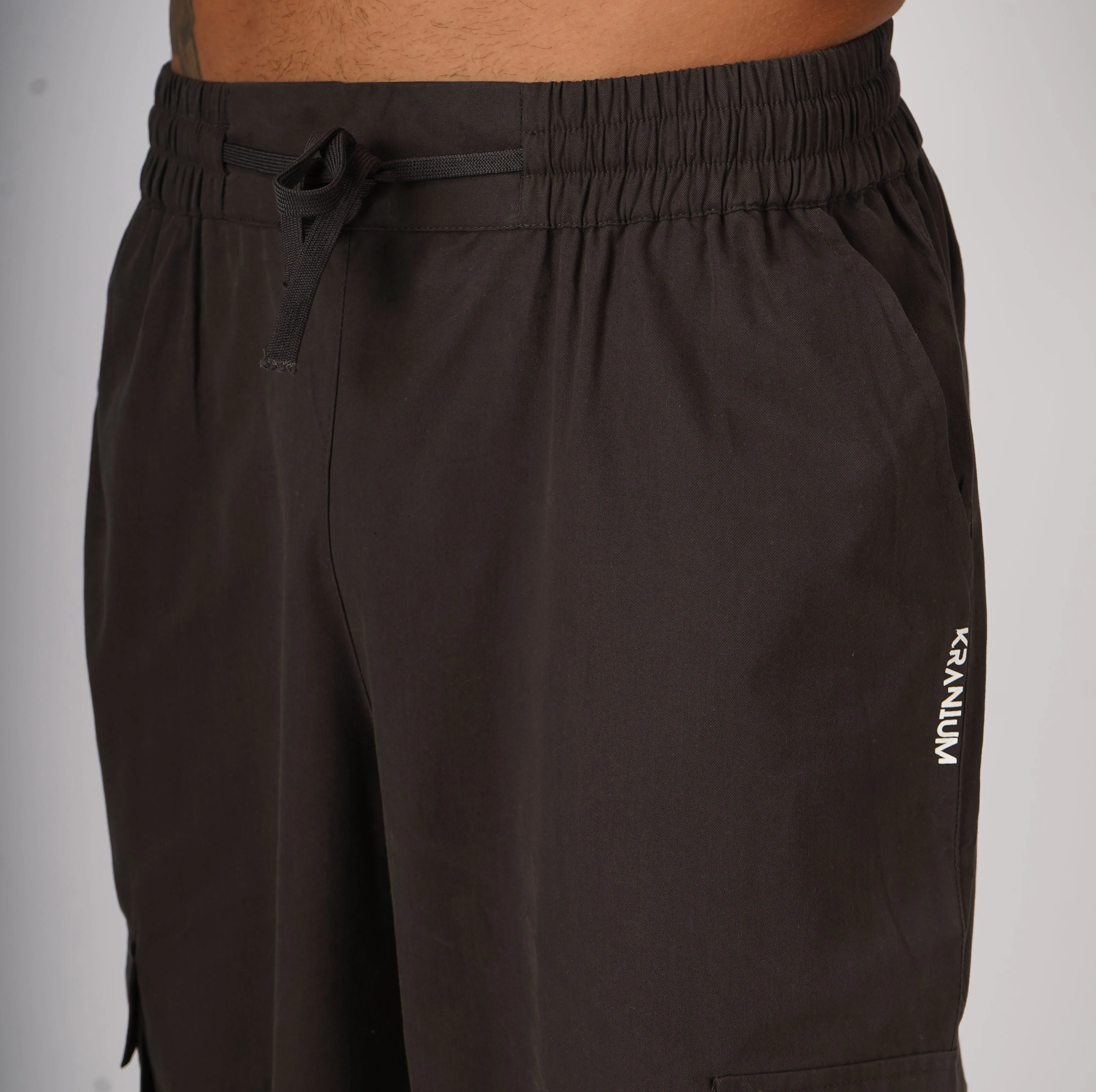 Snazzy Charcoal Grey Parachute Pants