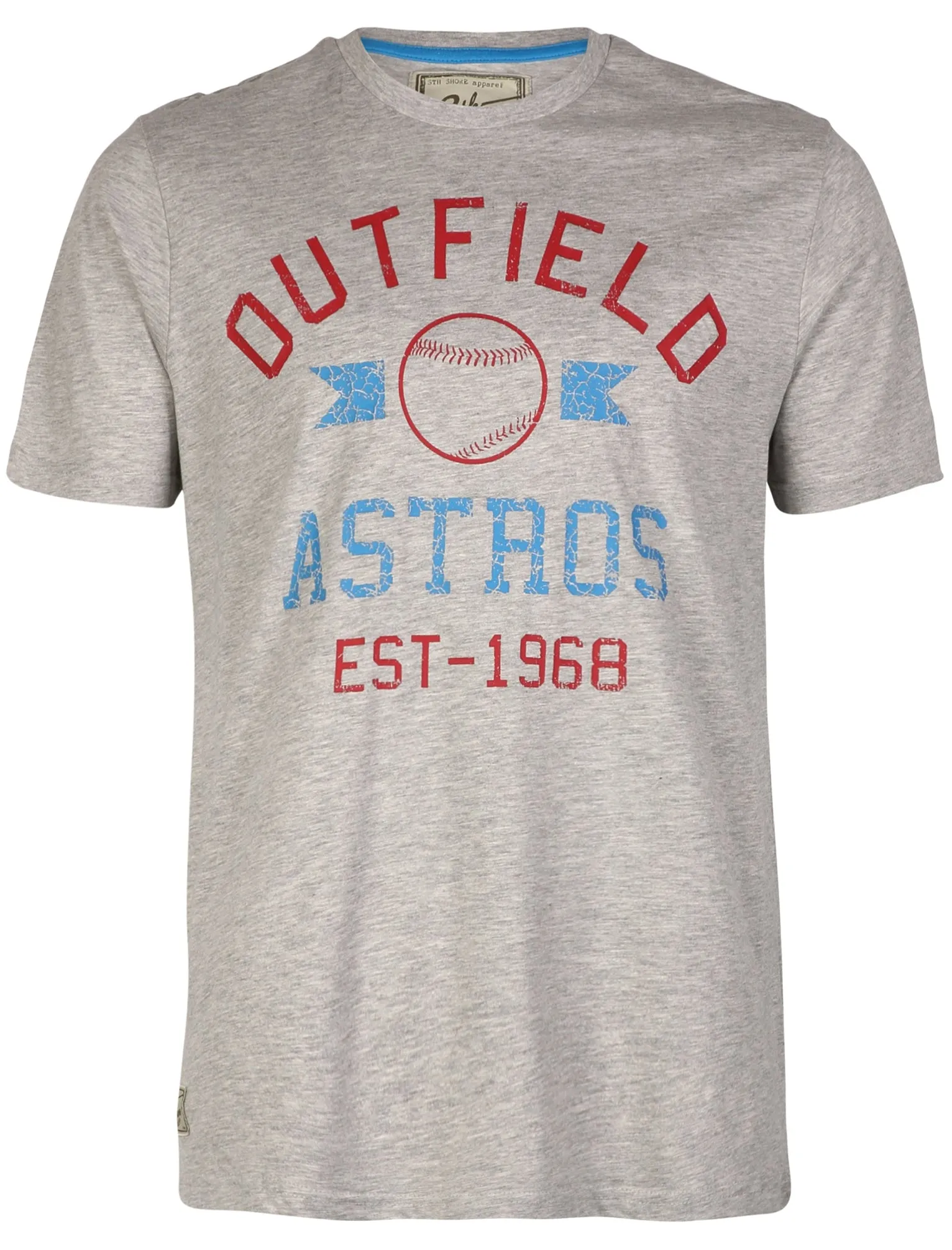 South Shore Outfield Cotton T-shirt in Lt Grey Marl