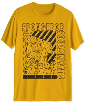 Spongebob I'm Ready Men's Graphic T-Shirt Gold Size Extra Large