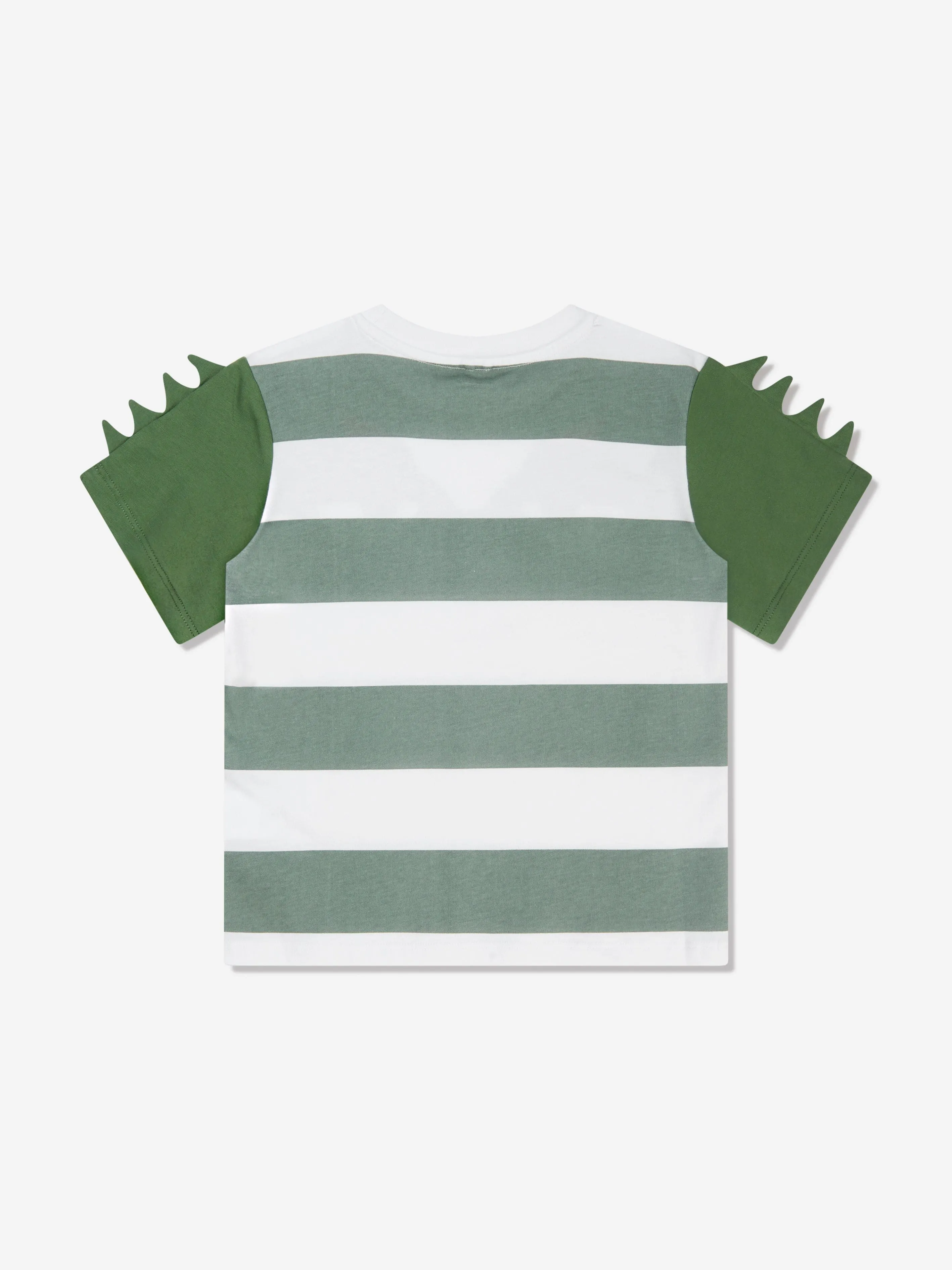 Stella McCartney Boys Striped Lizard T-Shirt in White