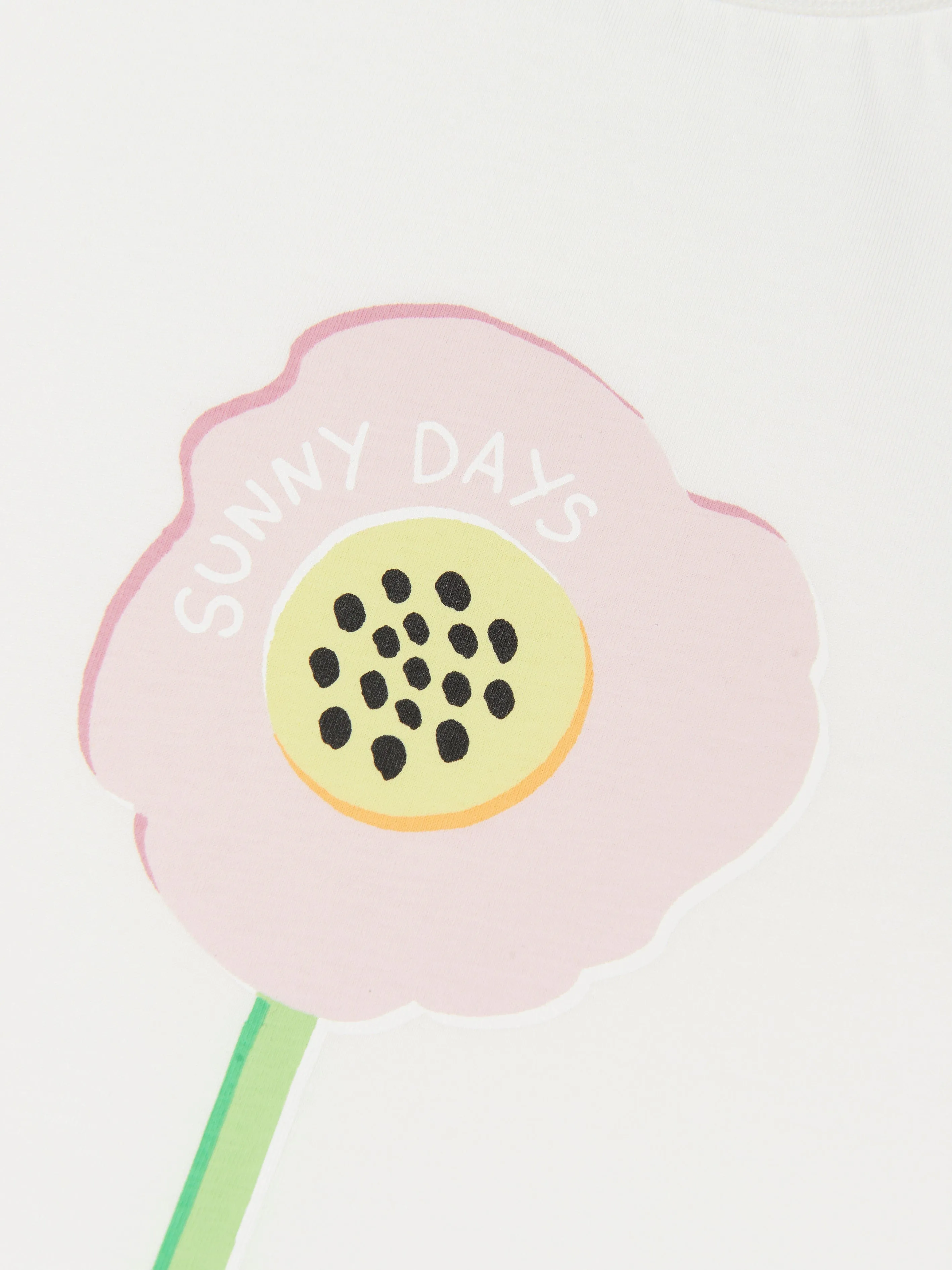 Stella McCartney Girls Flower Print T-Shirt in Ivory