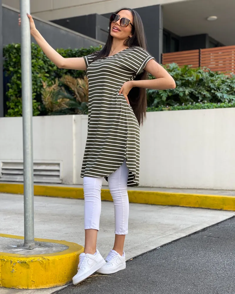 Striped T-Shirt Dress