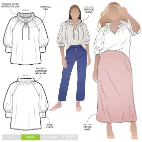 Style Arc - Reynolds Woven Top - Size 18-30