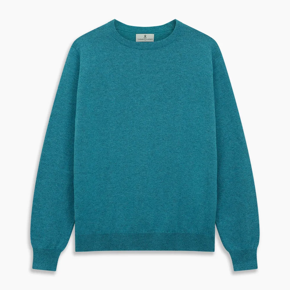 Teal Glenn Crew Neck Jumper