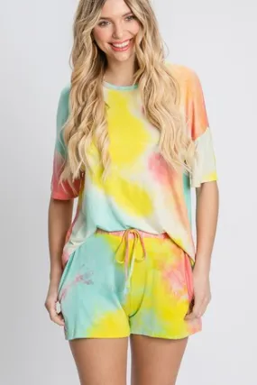 Tie Dye Drop Shoulder Top