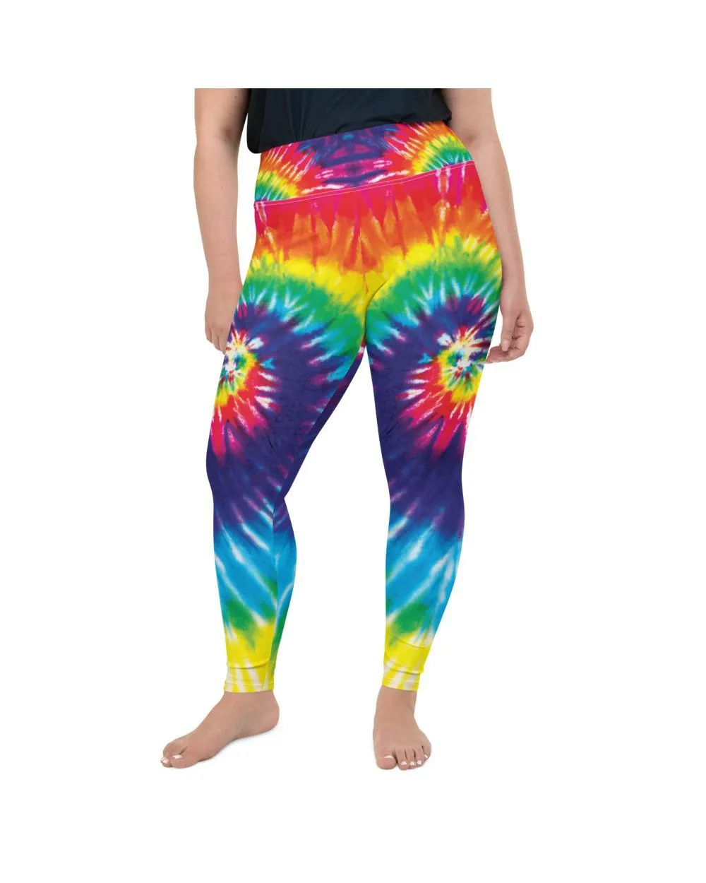 Tie Dye Swirl Plus Size Leggings