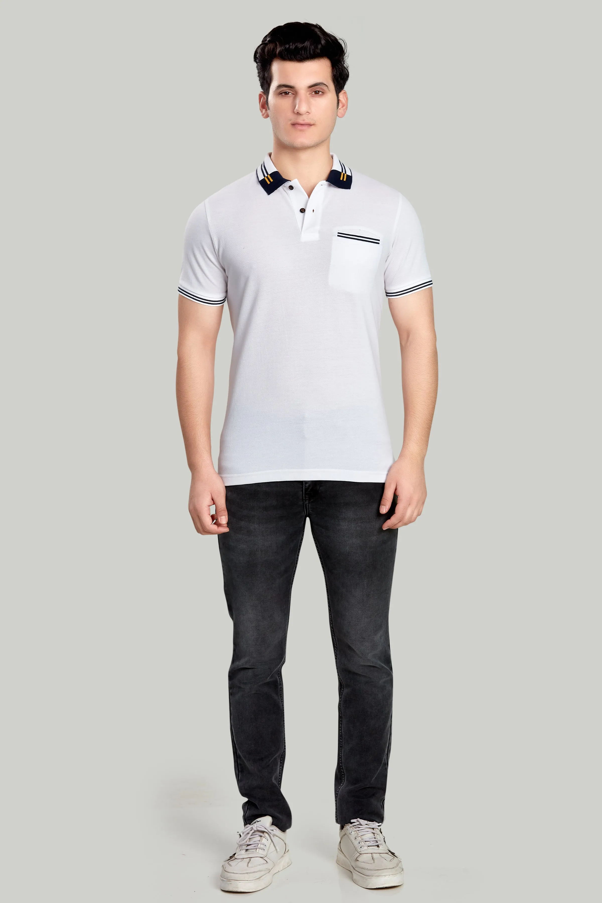 Tipped Collar Solid Polo
