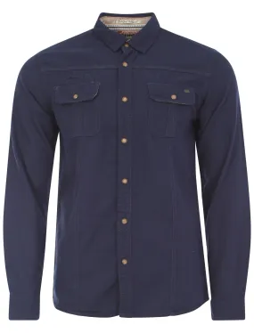 Tokyo Laundry Gallagher navy shirt