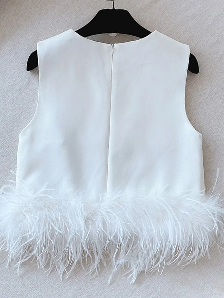 Uniwim 2024 HALSEY FEATHER BLOUSE