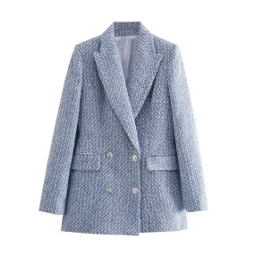 Urban Casual Women's Double Breasted Blazer