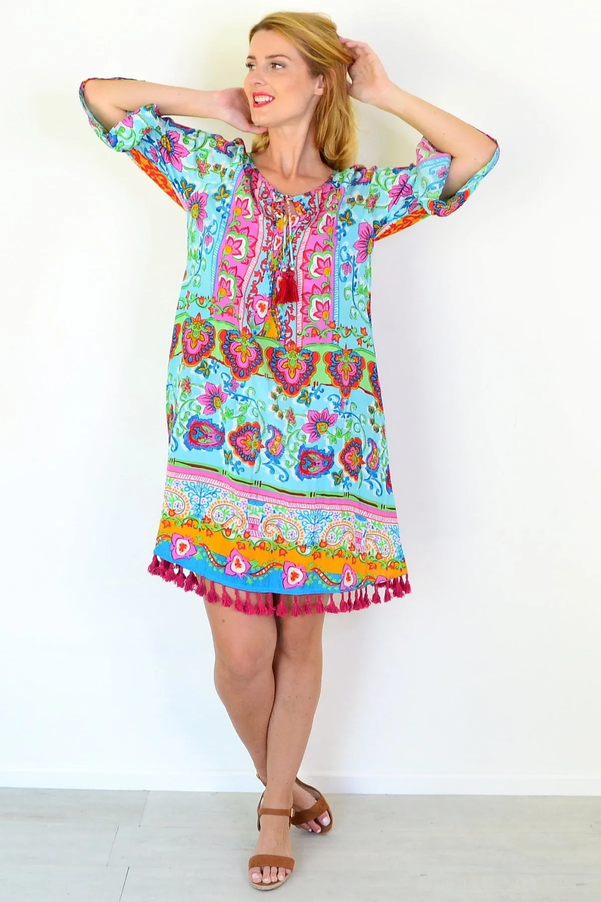 Varosha Dress Turquoise Dress