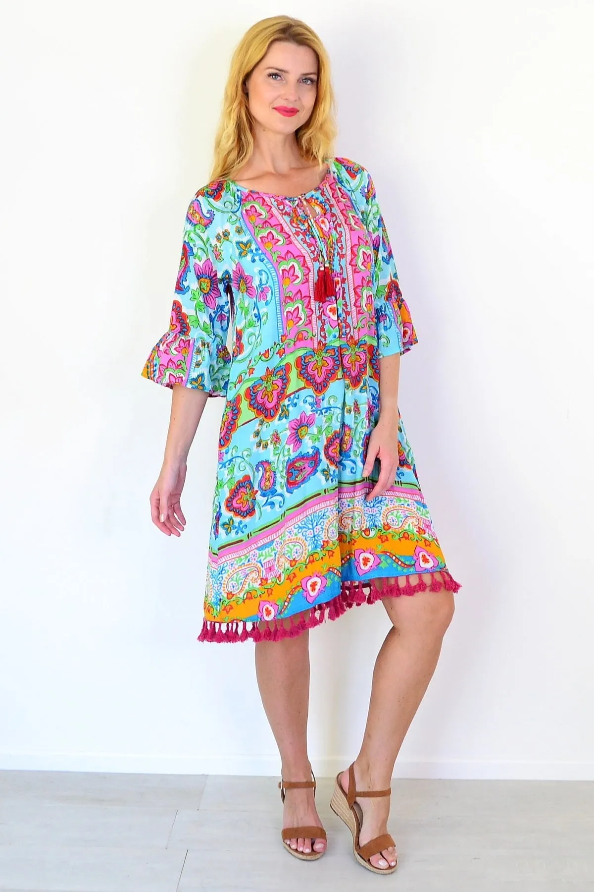 Varosha Dress Turquoise Dress