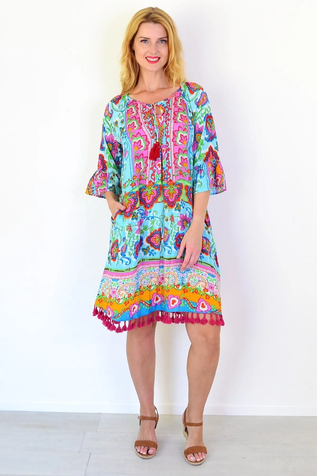 Varosha Dress Turquoise Dress
