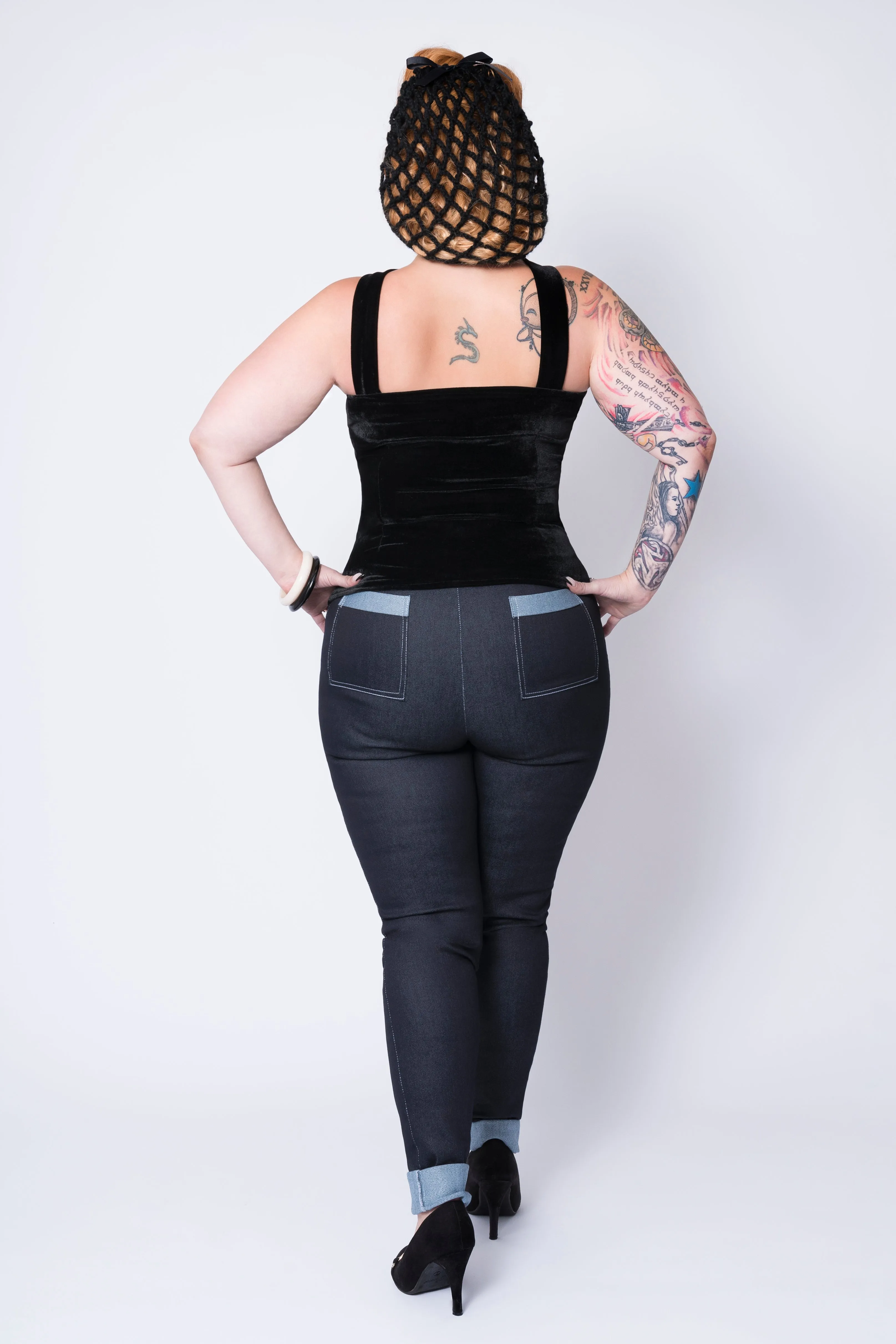Vavavoom top - Black velvet