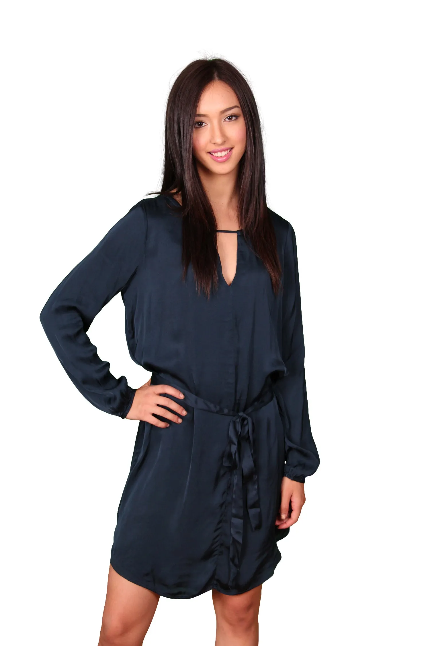 Velvet by Graham & Spencer Amorita Satin V Neck Dress