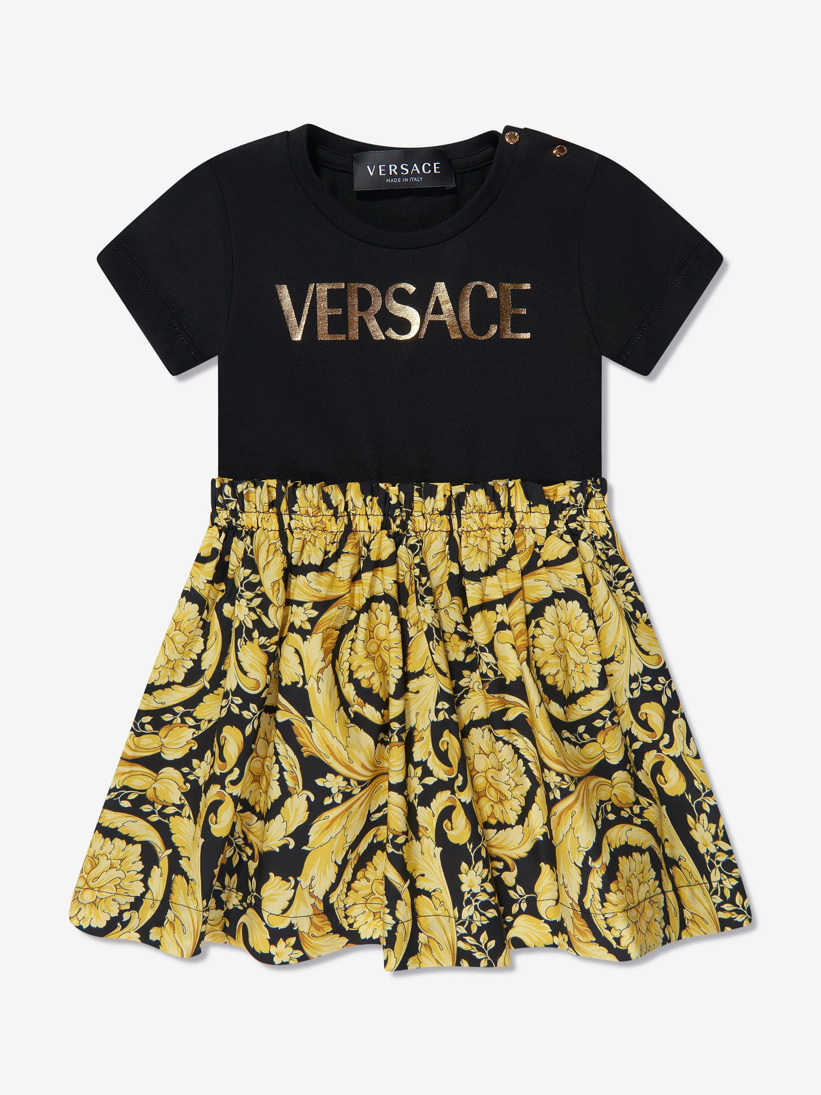 Versace Baby Girls Barocco Dress in Black