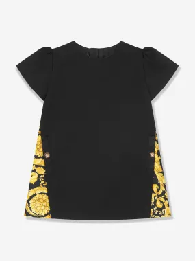 Versace Baby Girls Punto Milano Barocco Dress in Black