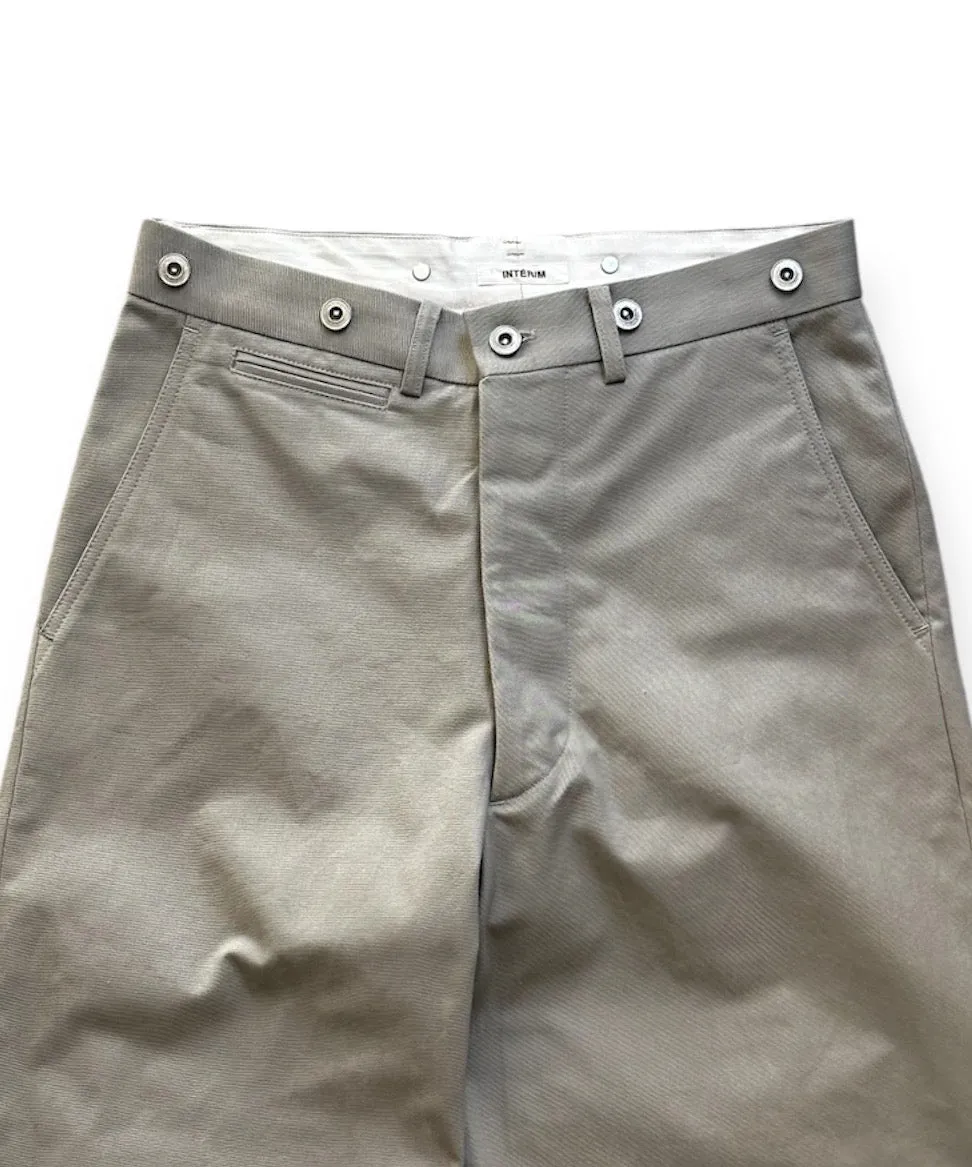 VINTAGE CHINO WASHER MIL BAGGY TROUSER "BEIGE"