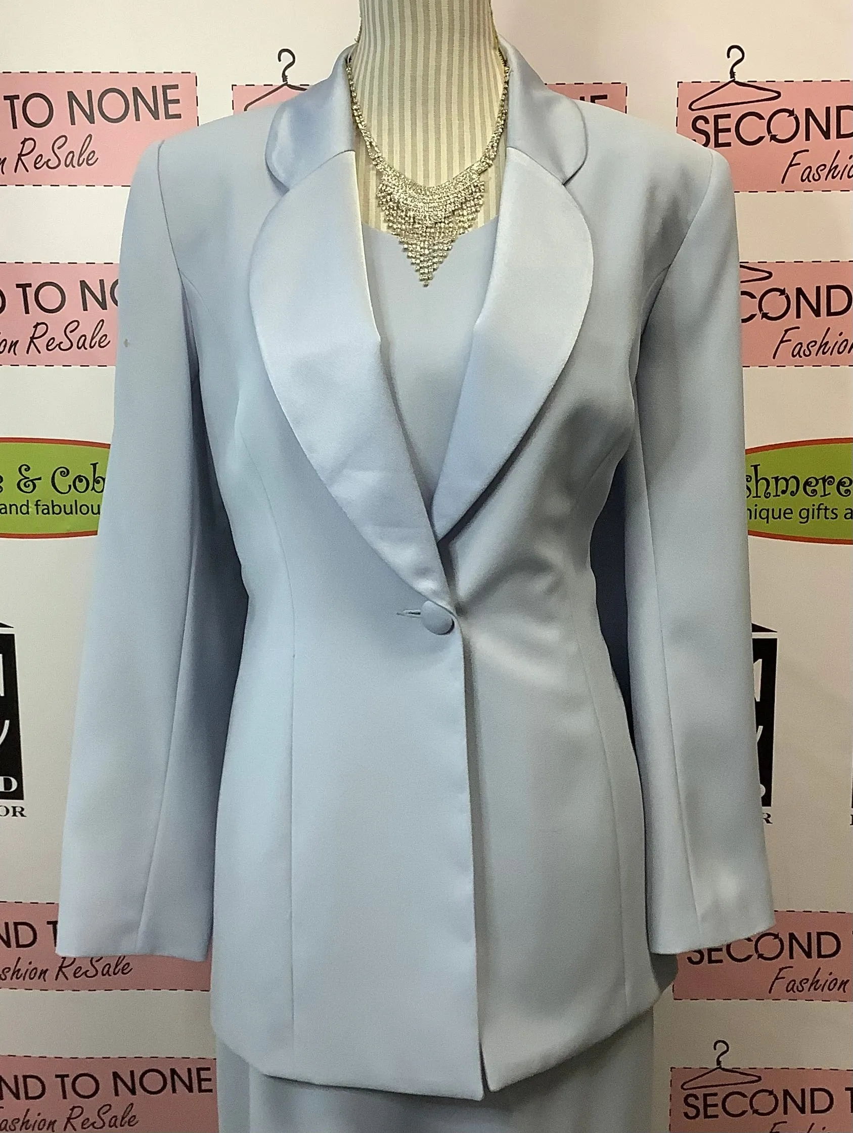 Vintage INTRO Sky Blue Dress Suit (Size 12)