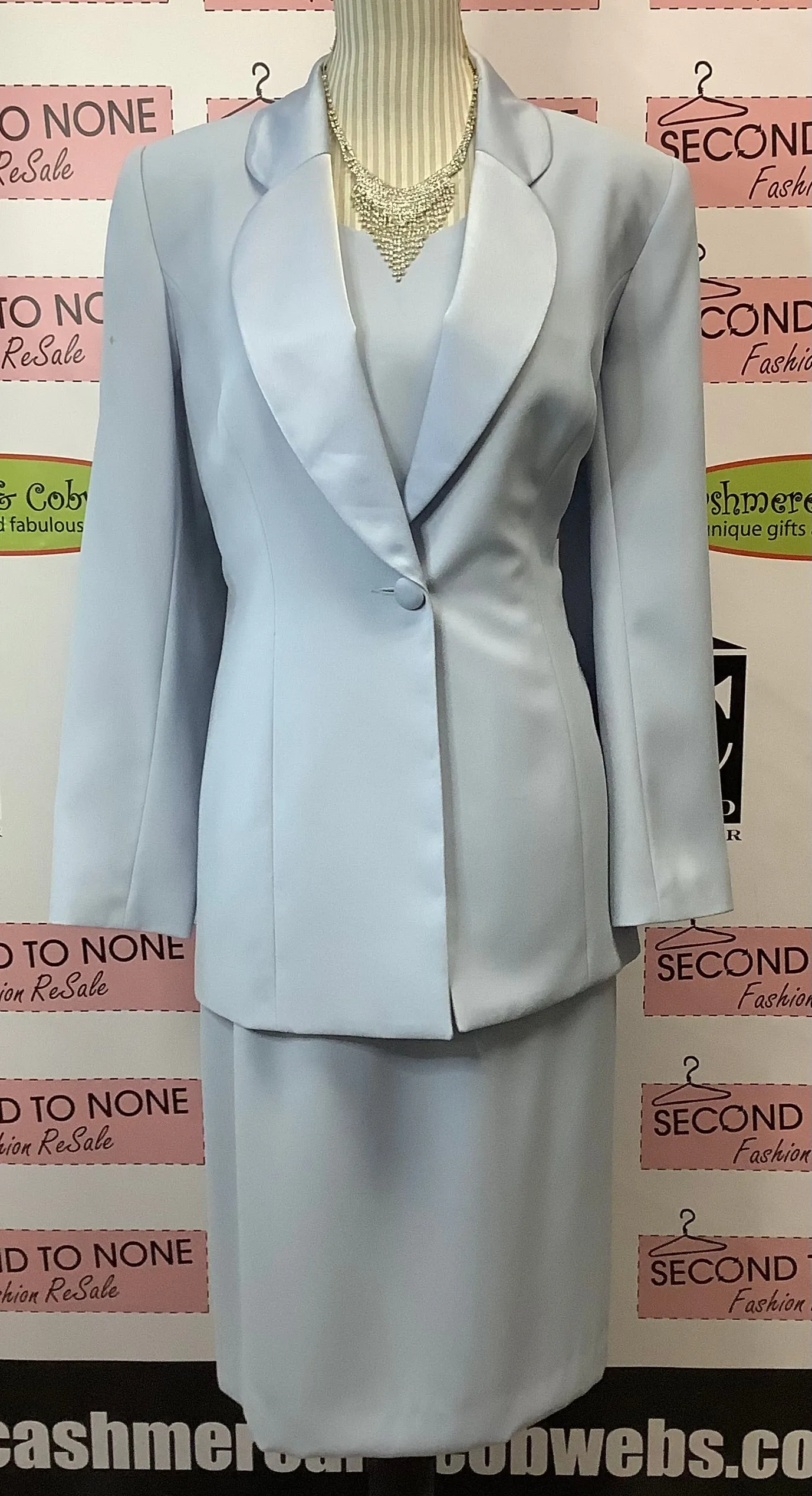 Vintage INTRO Sky Blue Dress Suit (Size 12)