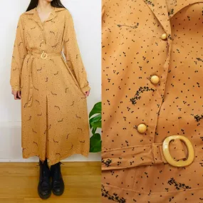 Vintage mustard color Dress size M