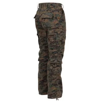 Vintage Style Camo Paratrooper Fatigue Pants