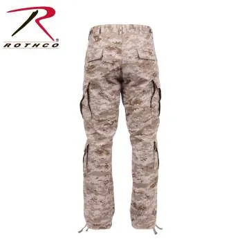 Vintage Style Camo Paratrooper Fatigue Pants