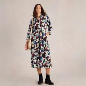White Stuff Rua Midi Jersey Shirt Dress | Plum Print