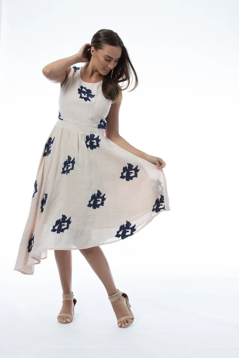 Women Straight Hem Rose Dress - Bernadette Dress