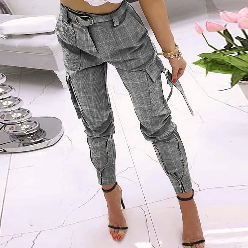 Women Streetwear High Waist Cargo Pants