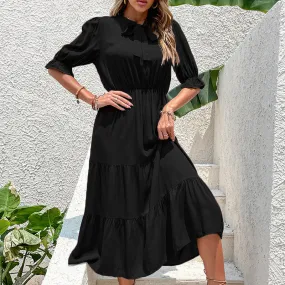 Women's Bow Tie Casual Dress