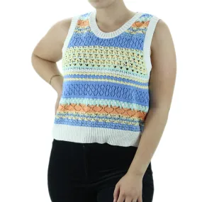 Women's Crochet Sleeveless Top,Multi
