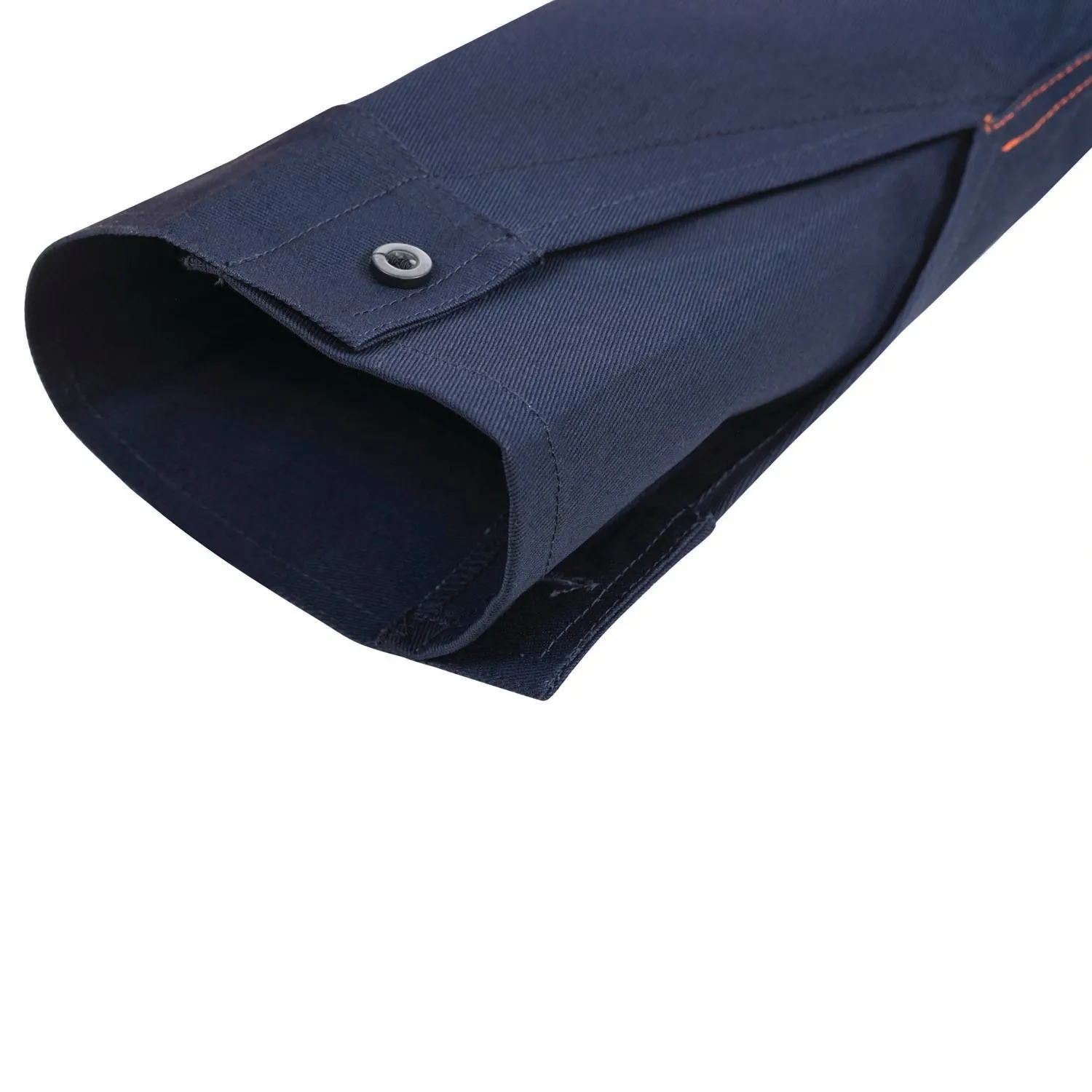 WS4254 HEAVY DUTY HYBRID HI VIS CLOSED FRONT COTTON DRILL SHIRT WITH GUSSET SLEEVES