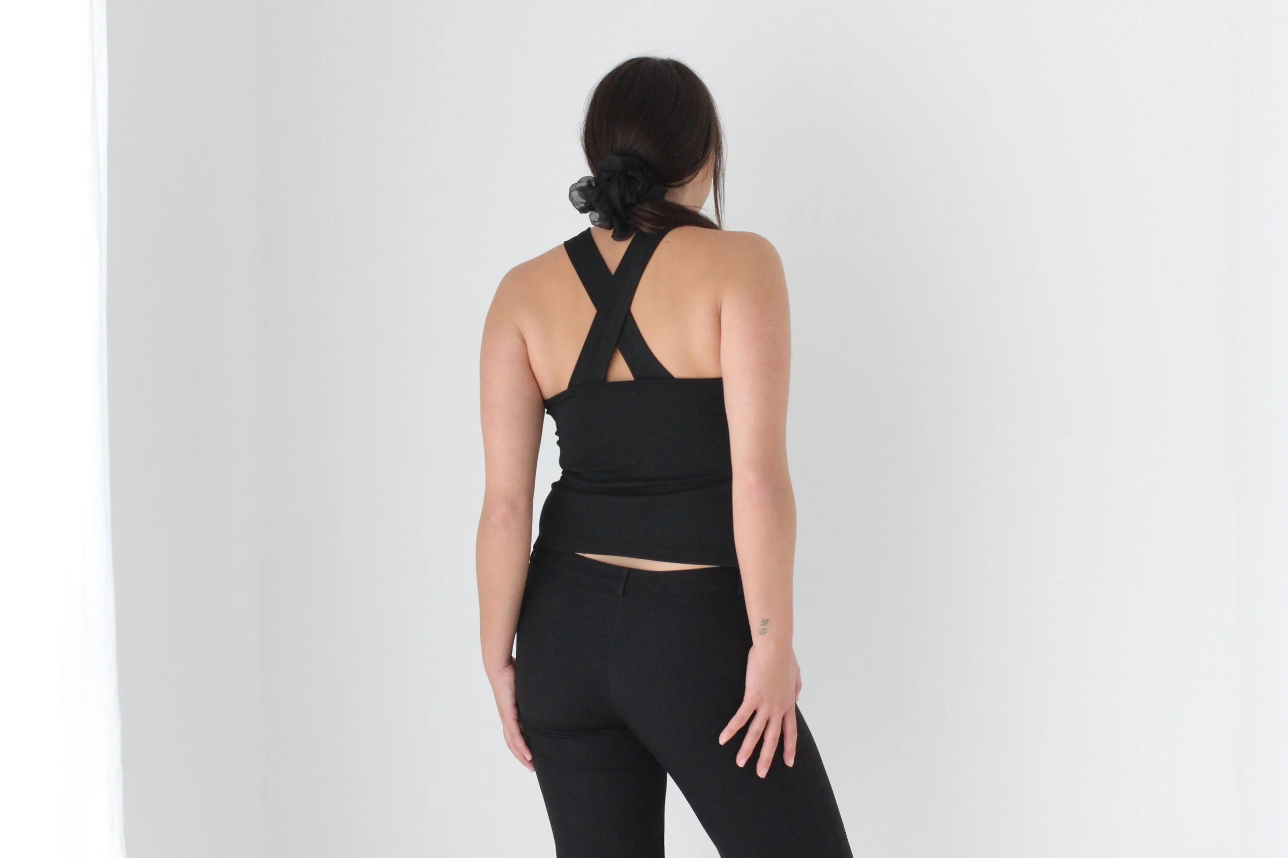 Y2K Lycra Club Tank Top w/ Metal O-Ring
