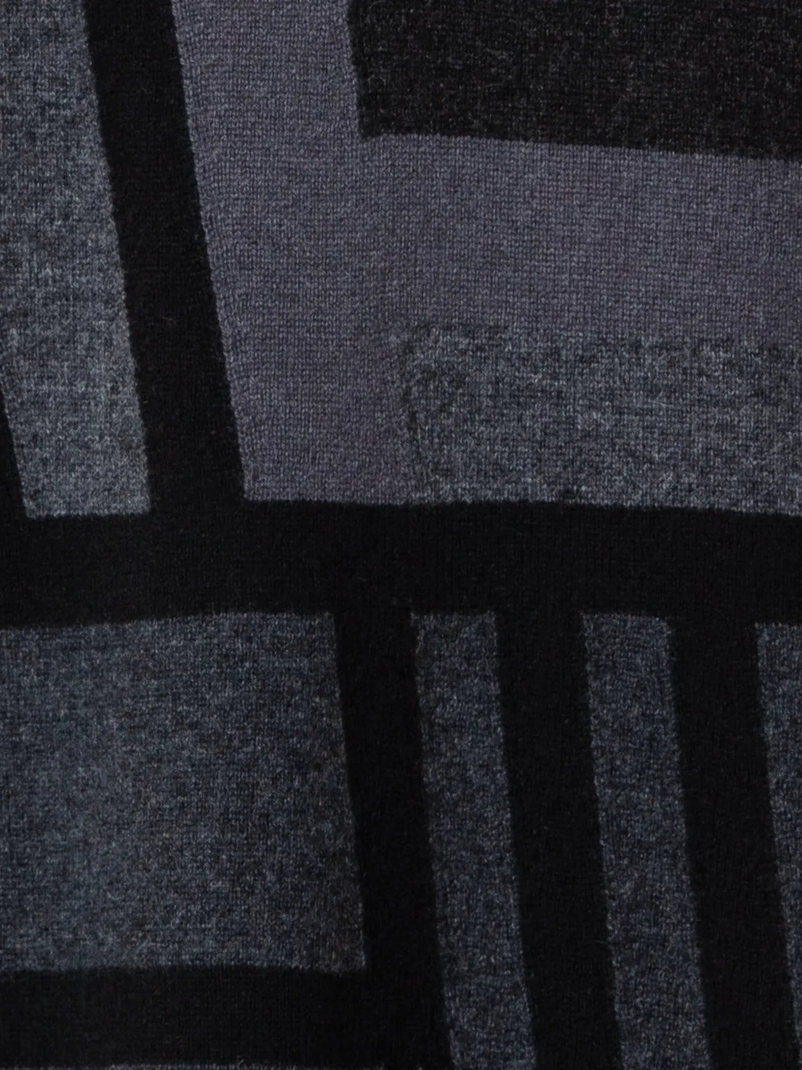 Zig Zag Trapezoid Intarsia Knit Dress